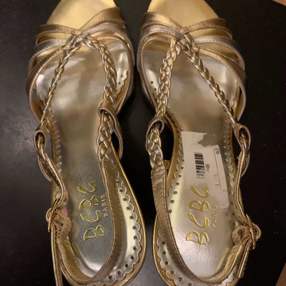 BCBG Metallic Gold and Silver Heels